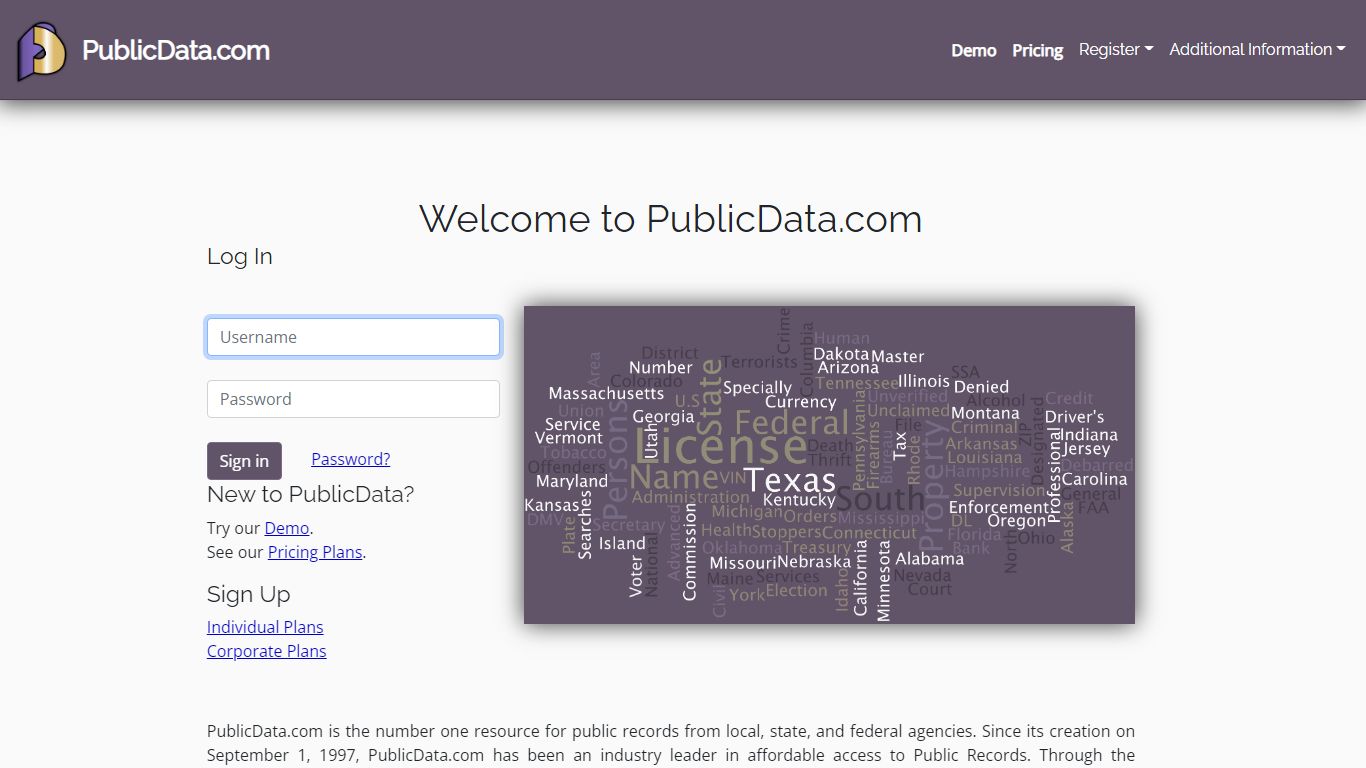 PublicData.com Home | Public Records